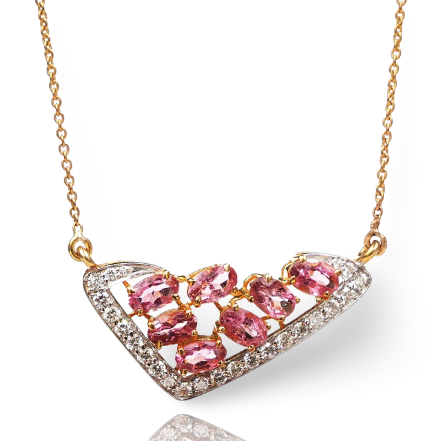 Modern Muse Pink Tourmaline Pendant Set