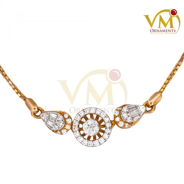 18K Rose Gold Halo & Pear Diamond Adjustable Bracelet