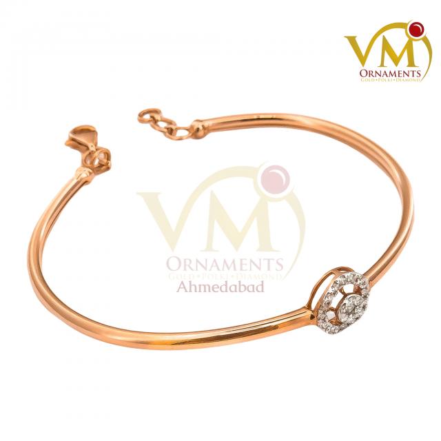 18K Rose Gold Diamond Orbit Bracelet