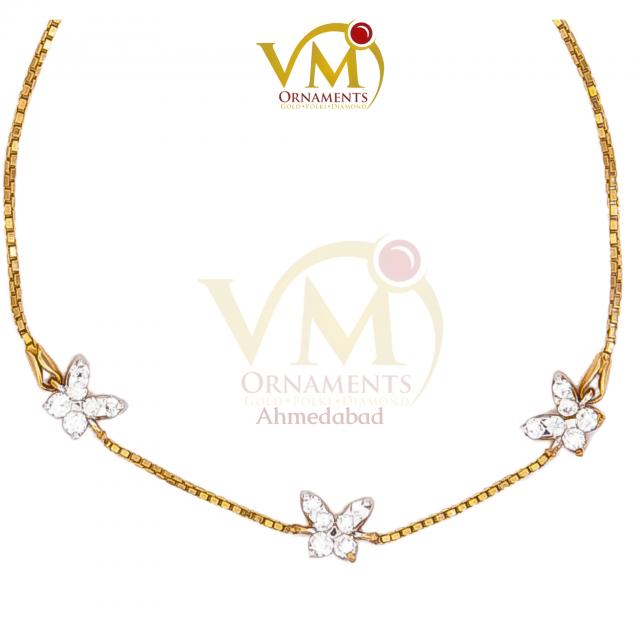 18K Rose Gold Delicate Butterfly Diamond Bracelet