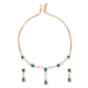 Emerald Layout – 18K Rose Gold Diamond & Emerald Necklace