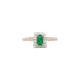 Verdant Glow | 18K Gold Ring | Natural Diamond and Emerald Ring