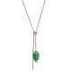Verdant Harmony Carved Emerald Pendant-Earrings Set